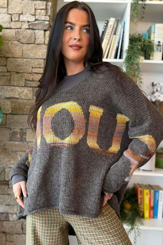 Big Softie Amour Slouch Knit Jumper Earth